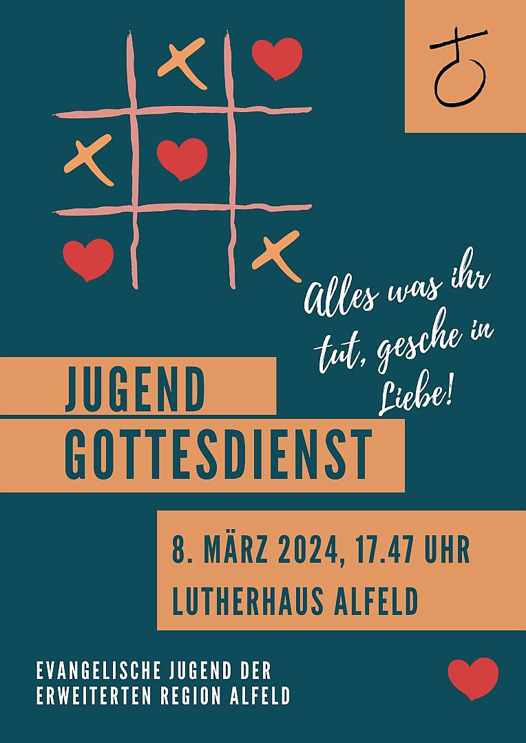 Ankündigung Jugendgottesdienst in Alfeld