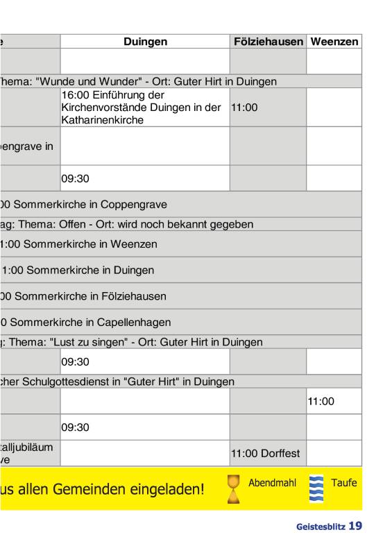 Gemeindebrief Juni - August 2024