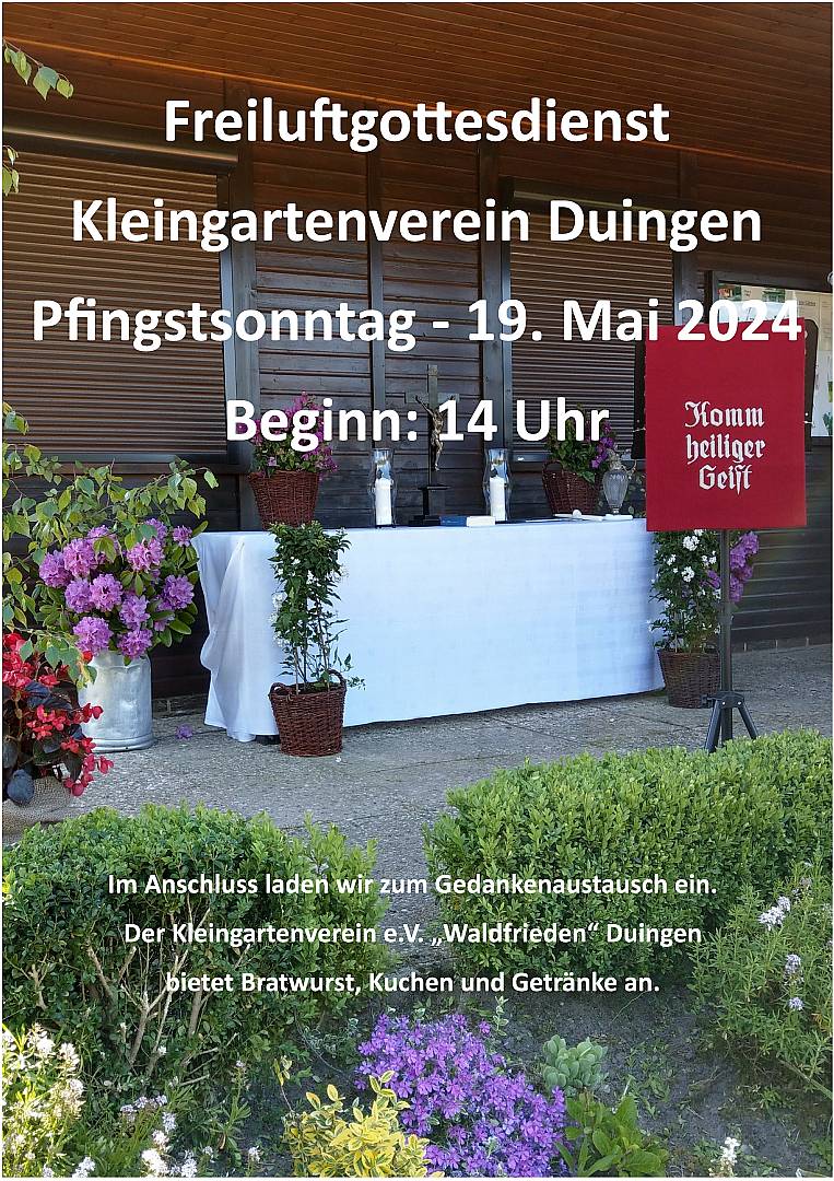 Pfingsgottesdienst im Kleingarten