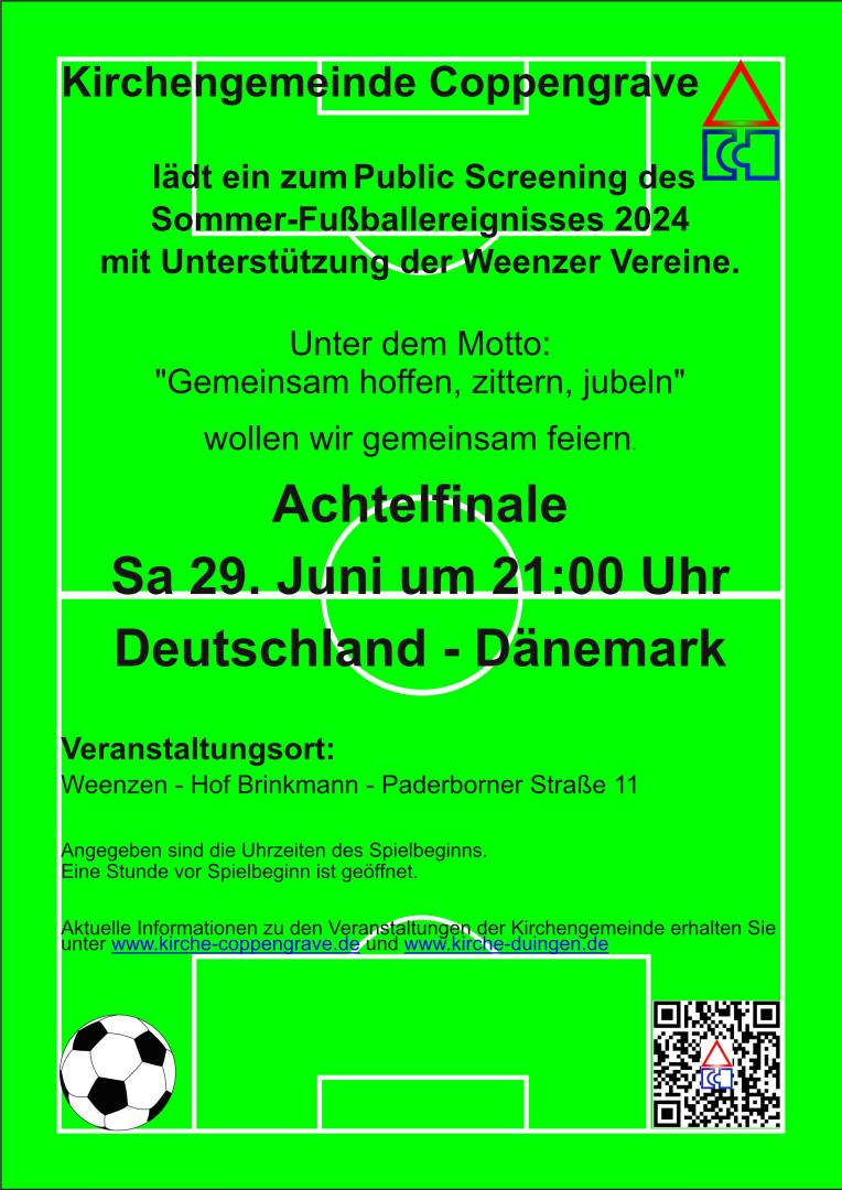 Achtelfinale: Deutschland - Dänemark am Samstag 21:00 Uhr