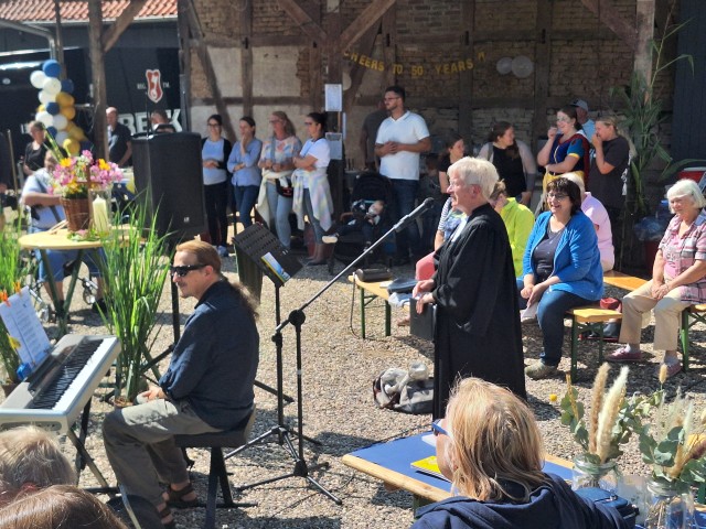 Impressionen von der Andacht zum Reitstalljubiläum mit Pferdesegnung