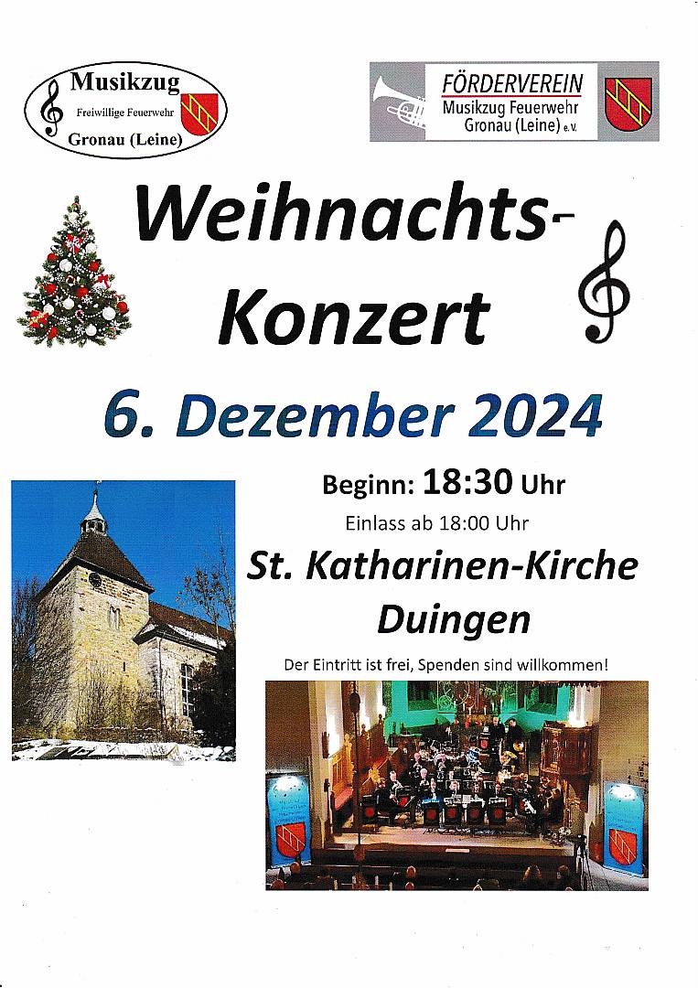 Weihnachtskonzert am 6.12.2024 in der Katharinenkirche