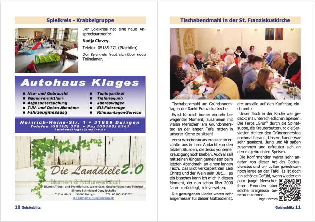 Gemeindebrief Juni - August 2025