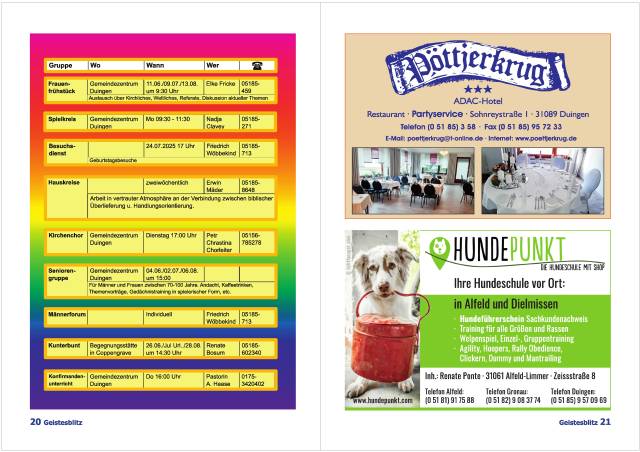 Gemeindebrief Juni - August 2025