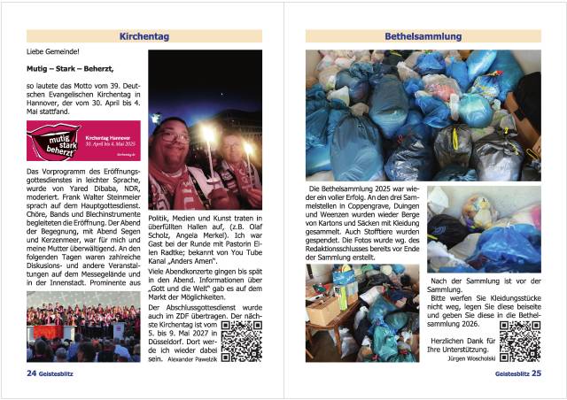 Gemeindebrief Juni - August 2025