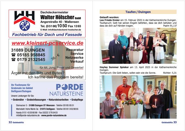 Gemeindebrief Juni - August 2025