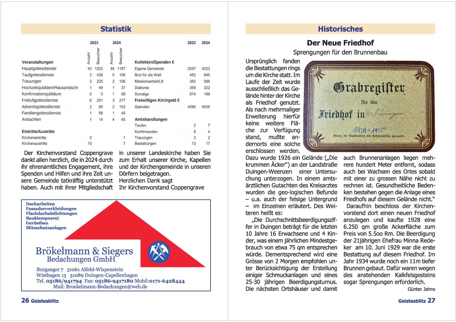 Gemeindebrief Juni - August 2025