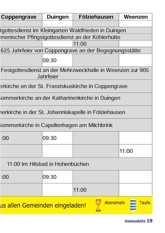 Gemeindebrief Juni - August 2025