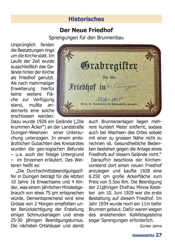 Gemeindebrief Juni - August 2025