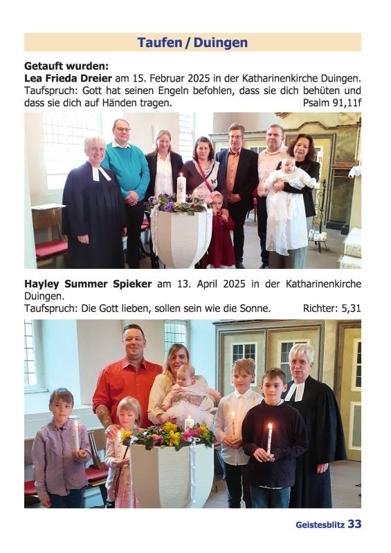 Gemeindebrief Juni - August 2025