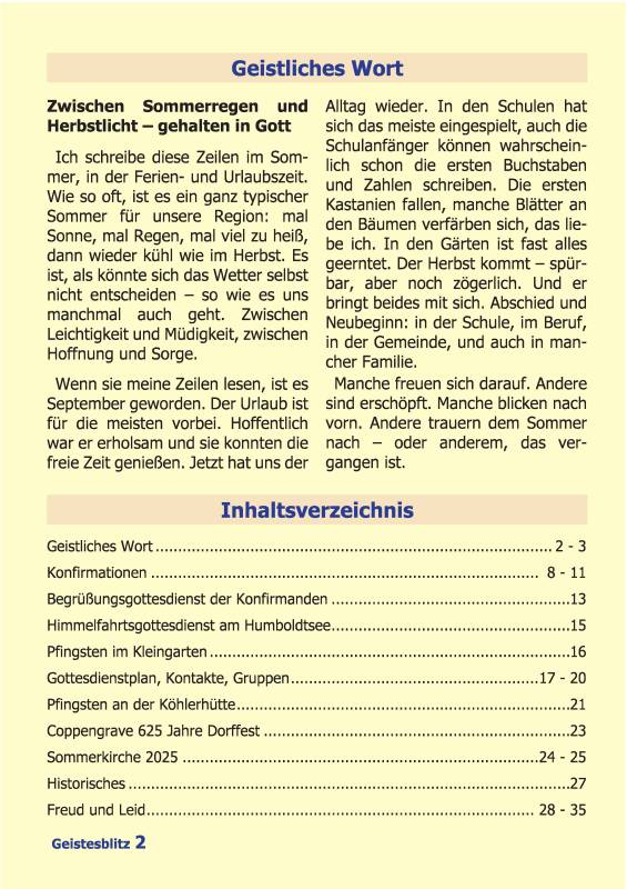Gemeindebrief September 2025 - November 2025