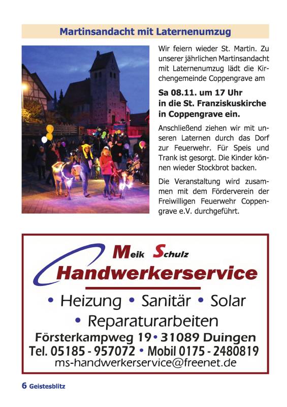 Gemeindebrief September 2025 - November 2025