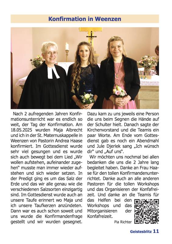 Gemeindebrief September 2025 - November 2025