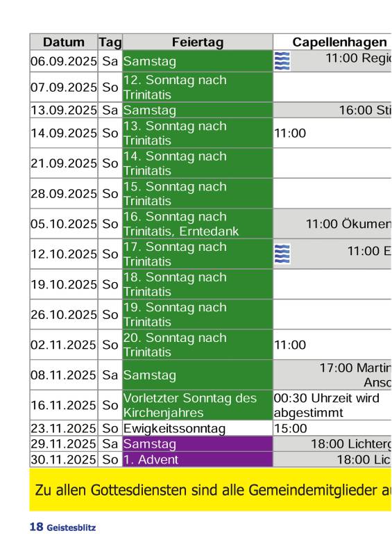 Gemeindebrief September 2025 - November 2025