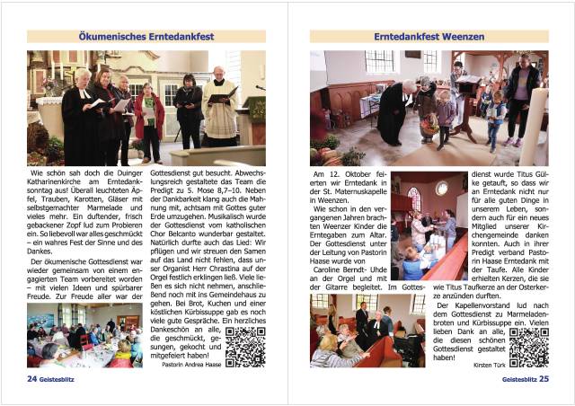 Gemeindebrief für die Monate Dezember 2025 - Februar 2026