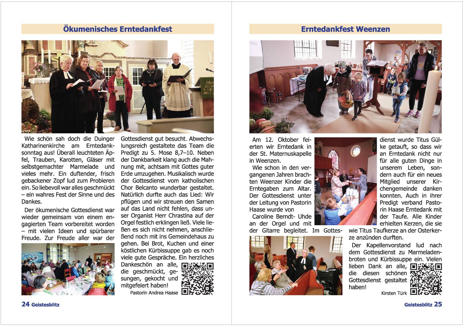 Gemeindebrief für die Monate Dezember 2025 - Februar 2026