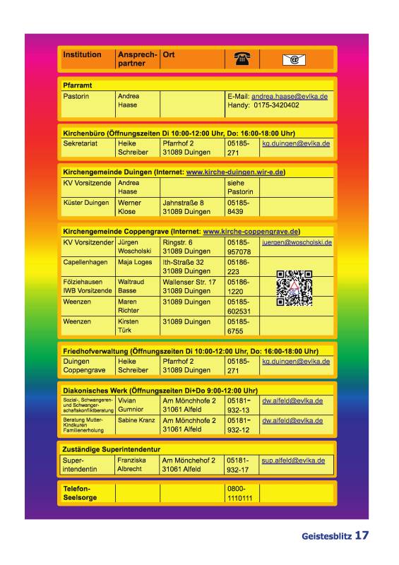 Gemeindebrief für die Monate Dezember 2025 - Februar 2026
