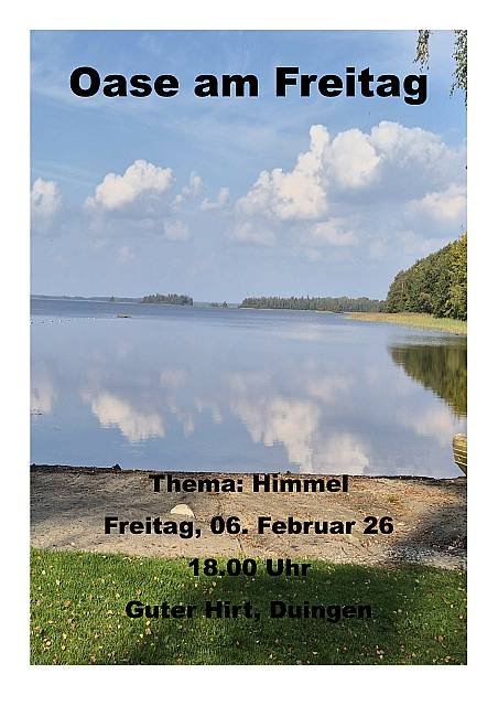 Einladung zur Oase am Freitag zum Thema "Himmel"