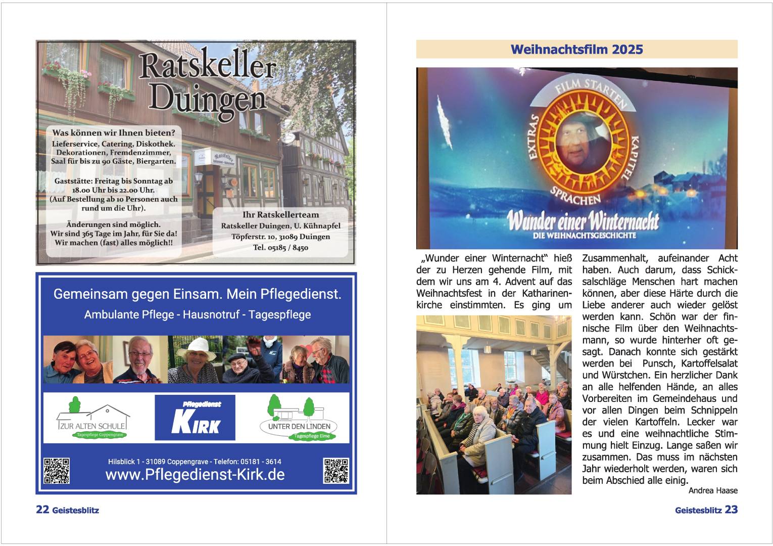 Gemeindebrief März - Mai 2026