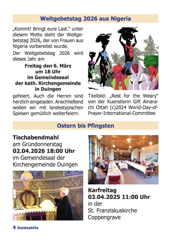 Gemeindebrief März - Mai 2026