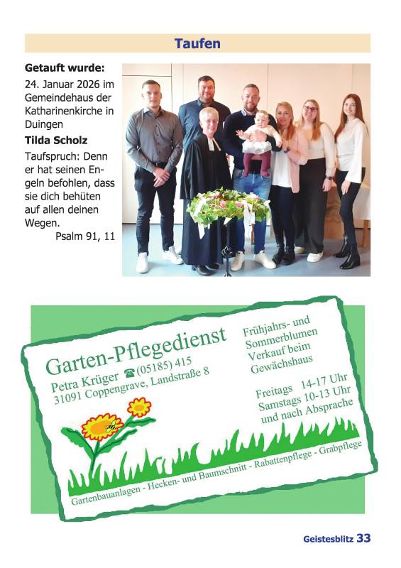 Gemeindebrief März - Mai 2026