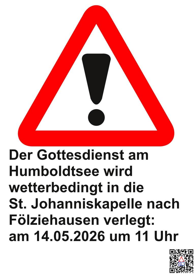 +++ Eilmeldung: Verlegung Himmelfahrtsgottesdienst +++