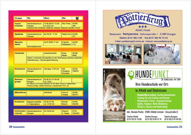Gemeindebrief Juni - August 2026