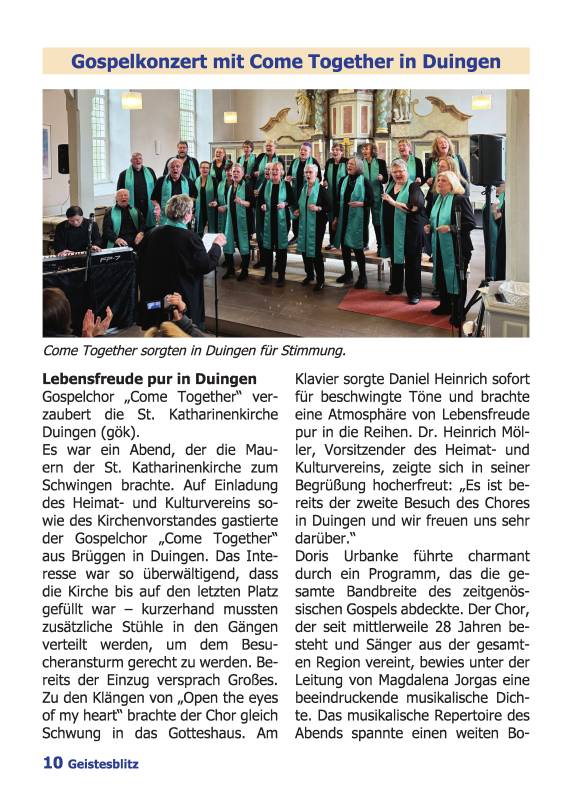 Gemeindebrief Juni - August 2026