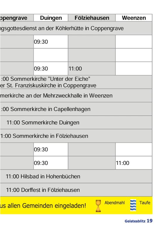 Gemeindebrief Juni - August 2026